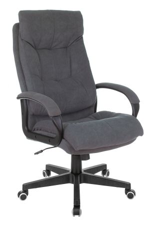 Кресло руководителя Бюрократ CH-824 Fabric серый Alfa 44 крестовина пластик