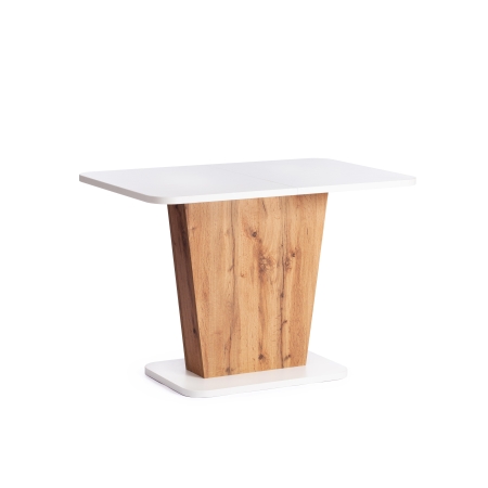 Стол обеденный GENT ЛДСП, 110-145x68,6x75,5 см, дуб вотан, белый