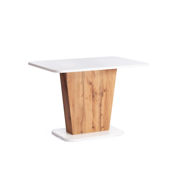 Стол обеденный GENT ЛДСП, 110-145x68,6x75,5 см, дуб вотан, белый