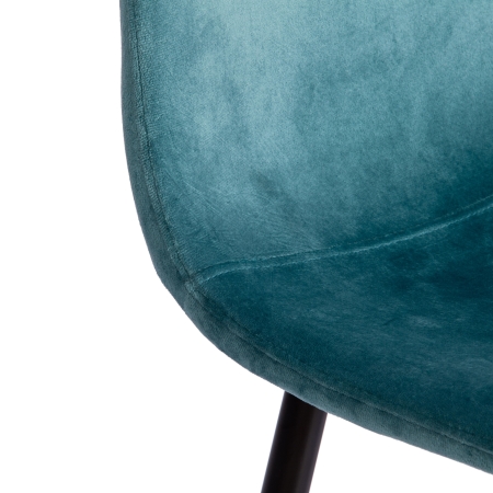 Стул BREEZE (mod. 4724) вельвет и металл, 44х53х87 см, темно-бирюзовый и черный Стул BREEZE (mod. 4724) вельвет и металл, 44х53х87 см, темно-бирюзовый и черный