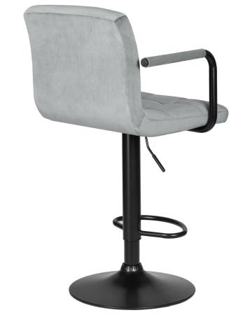 Набор 2 шт Стул барный KRUGER ARM BLACK, серый велюр (MJ9-75)