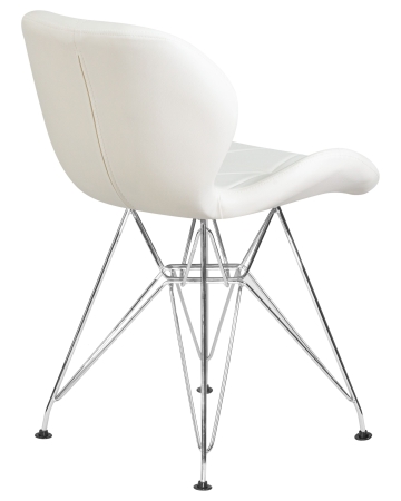 Стул обеденный BUTTERFLY ножки хром, белый