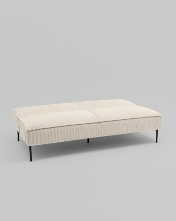 Диван прямой Кассель велюр рельефный молочный