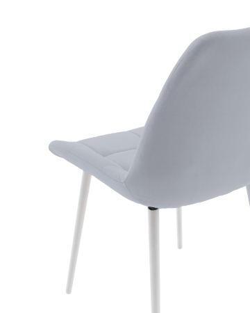 Стул Флекс N светло-серый белые ножки