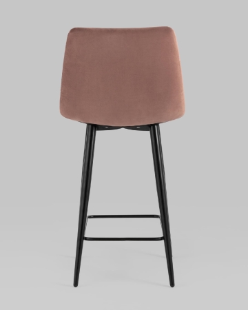 Стул полубарный Джанго велюр пыльно-розовый высота сиденья 60 см