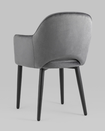 Стул Венера ткань и металл, серый и черный