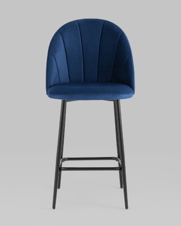 Стул полубарный Логан SN велюр синий