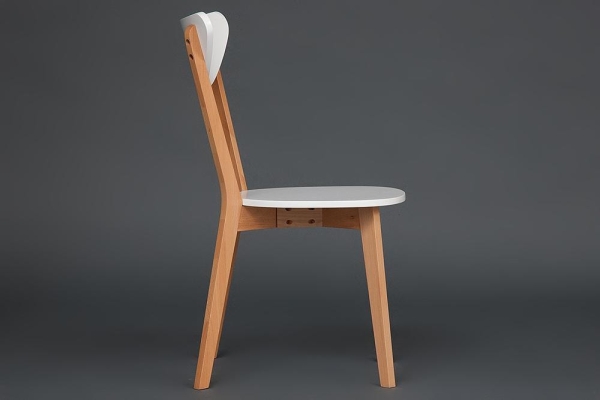 Стул жесткое сиденье MAXI (Макси) белый, натуральный Стул жесткое сиденье MAXI (Макси) белый, натуральный