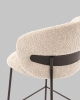 Стул полубарный Блейз букле капучино, каркас серо-коричневый