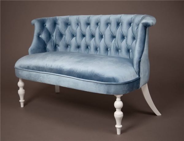 Диван Бархат темный тон, 9 - небесно-голубой