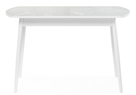 Стеклянный стол Бейкер 120(152)х70х75 белый