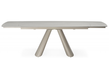 Керамический стол Grig 165(240)x90 серо-бежевый