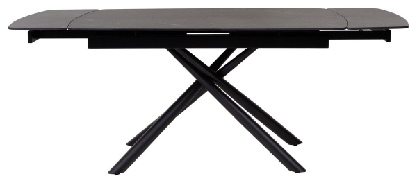 Стол RIVOLI 140 MATT BLACK MARBLE SINTERED STONE, BLACK