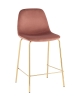 Стул полубарный Валенсия SN ткань розовый золотые ножки