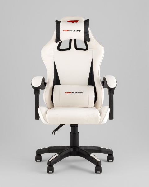 Кресло спортивное TopChairs Phantom бело-черный