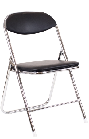 Кресло для посетителей Joker хромированный экокожа черный