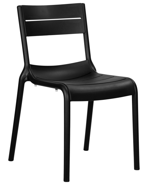 Стул TIM черный, пластик, твердое сиденье, без подлокотников