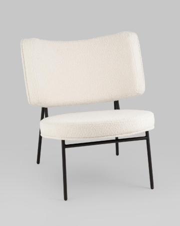 Кресло District Lounge букле белый