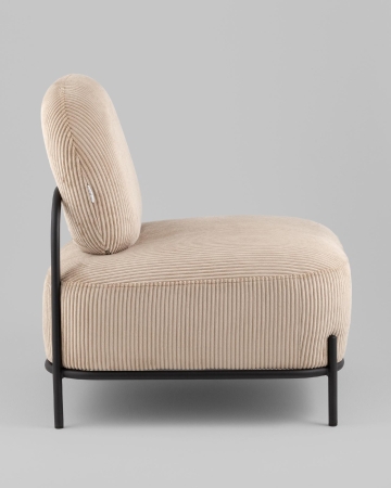 Кресло Стоун велюр рельефный бежевый
