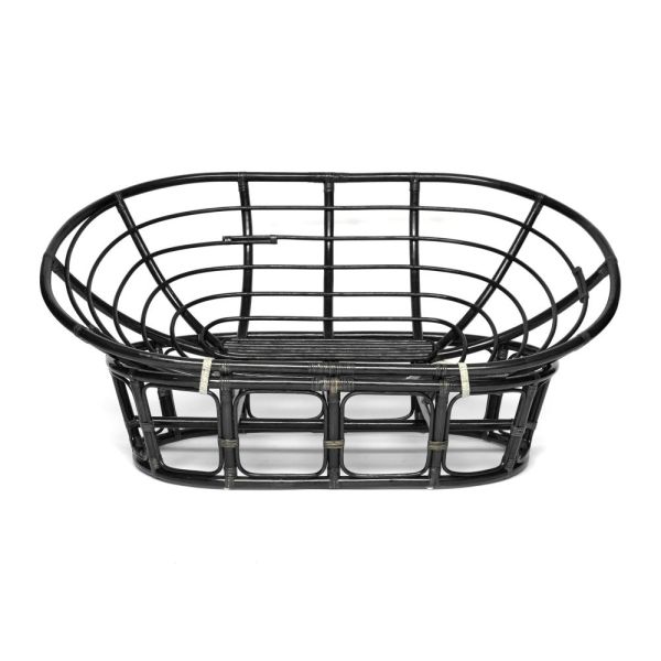 Кресло "MAMASAN" без подушки, античный черно-коричневый