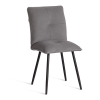 Стул обеденный Sweet серый с черными ножками, ткань и металл, мягкое сиденье, без подлокотников
