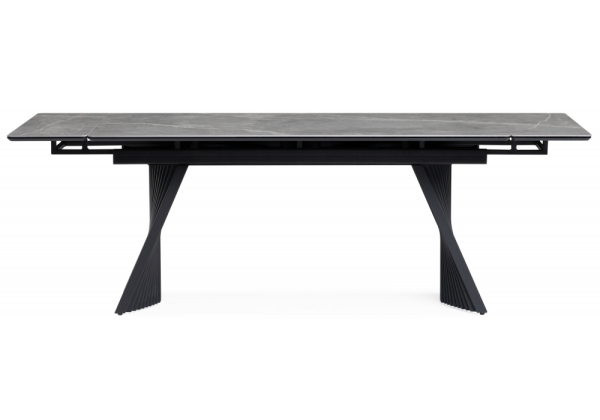 Керамический стол Вейв 160(220)х89 larka grey, черный