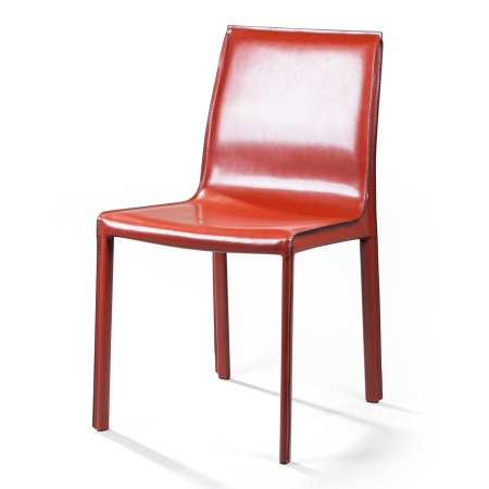 Стул Barrie кожа ретро красный