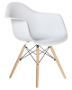 Стул обеденный DAW ножки светлый бук сиденья белый