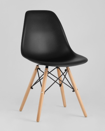 Стул Eames Style DSW черный x4 (разборный каркас)