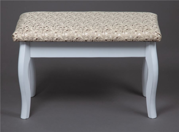 Банкетка из массива березы, ткань лея, каркас белый Банкетка из массива березы, ткань лея, каркас белый