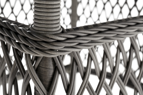 "Эспрессо" плетеный круглый стол, диаметр 118 см, цвет графит