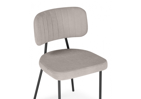 Стул на металлокаркасе Вакао латте brendy smoke 04, черный