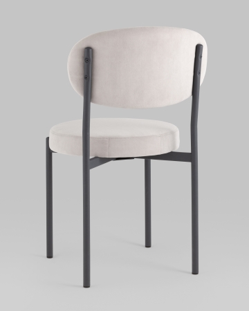 Стул Бриф SN велюр светло-серый каркас антрацитовый муар