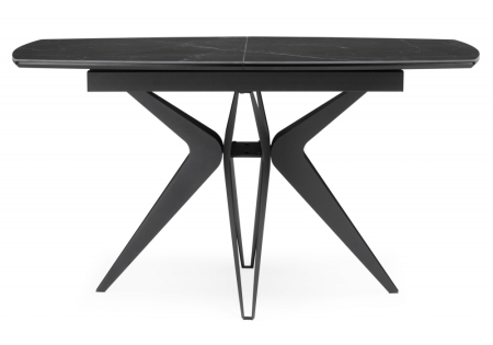 Керамический стол Риполь 140(180)х80 черный мрамор, черный