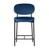 Стул полубарный MASO велюр синий