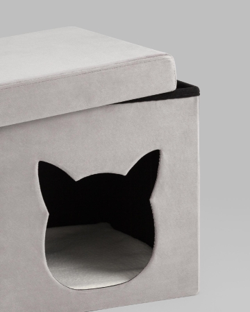 Пуф складной с ящиком Store Pet серый