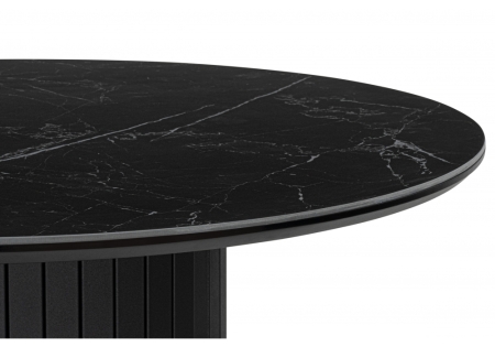 Керамический стол Гравент 90 черный мрамор shakespeare black, черный