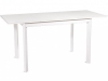 НЕЛЬСОН-110(155)х68, стол раздвижной со стеклом, белый оптивайт, белый