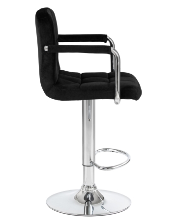 Набор 2 шт Стул барный KRUGER ARM, черный велюр (MJ9-101)