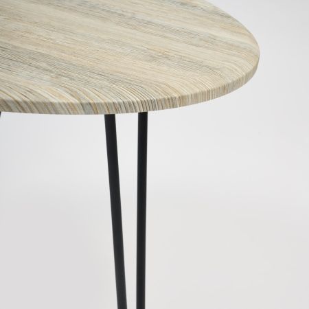 Стол журнальный HURON МДФ, металл, 55*55*45 см, скания натуральная, ножки черные