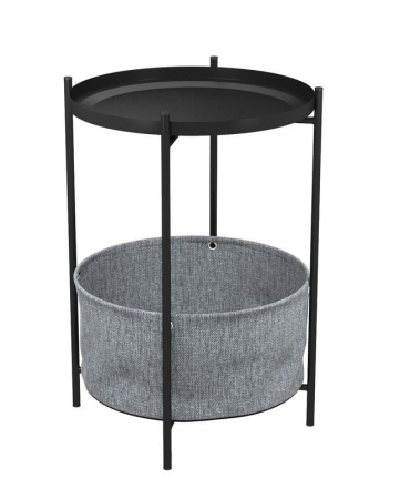 Стол журнальный "Берген" рогожка 82/39, черный муар