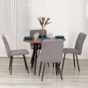 Стул обеденный Medeo серый без подлокотников