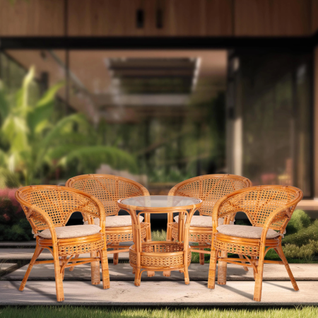 Кресло PELANGI 02/15B светлое дерево без подушки