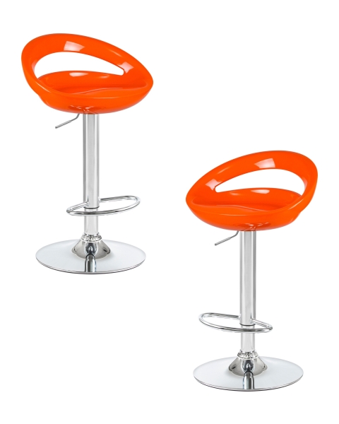 Набор 2 шт Стул барный DISCO, оранжевый