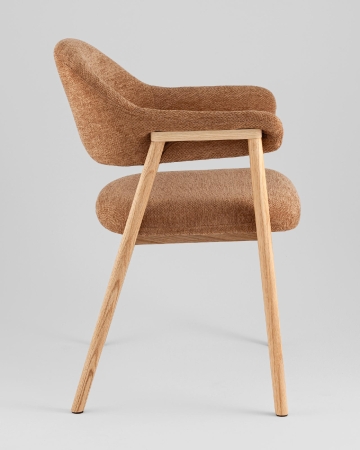 Стул обеденный Tavu с деревянными ножками терракотовый