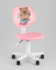 Кресло ЛОЛО Study розовый пластик белый