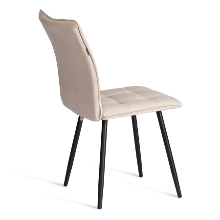 Стул обеденный Bari бежевый, ткань и металл, мягкое сиденье, без подлокотников