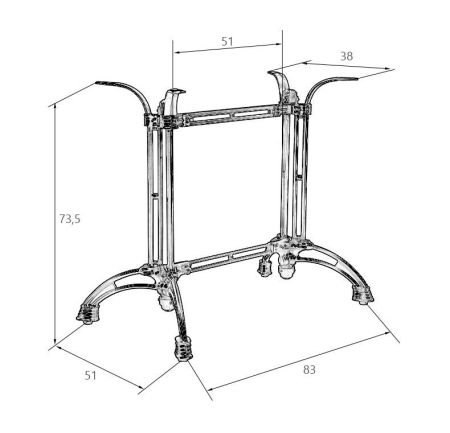 Подстолье обеденное LOUISE WIDE