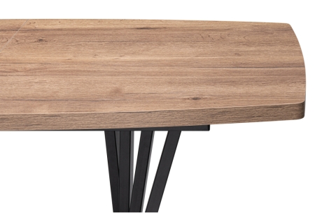Стол деревянный Эудес дуб галифакс табак, черный