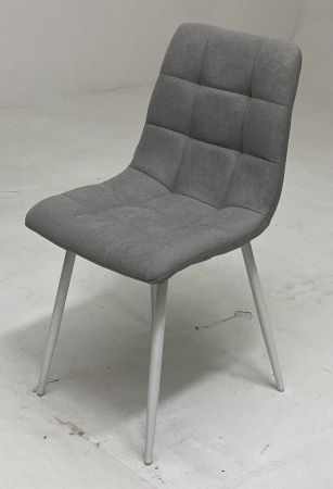 Стул CHILLI UF860-08B серый ткань, белый каркас